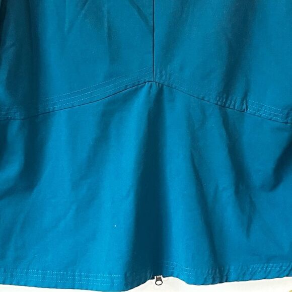 Sapphire Women’s Lab Jacket Large Aqua Underarm To Underarm 23” Length 26” EUC - Picture 13 of 13